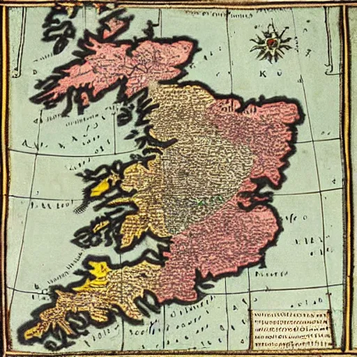 Image similar to medieval map of ireland