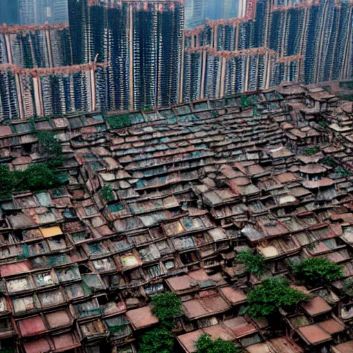 Prompt: Kowloon Walled City
