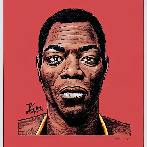 Prompt: “portrait of Fela Kuti, by Robert crumb, coloured, graphic”