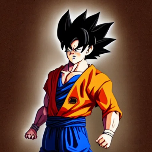 Image similar to son goku if he was a real person, realistic, studio photo, 8 k