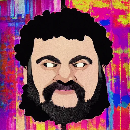 Prompt: happy hagrid abstract