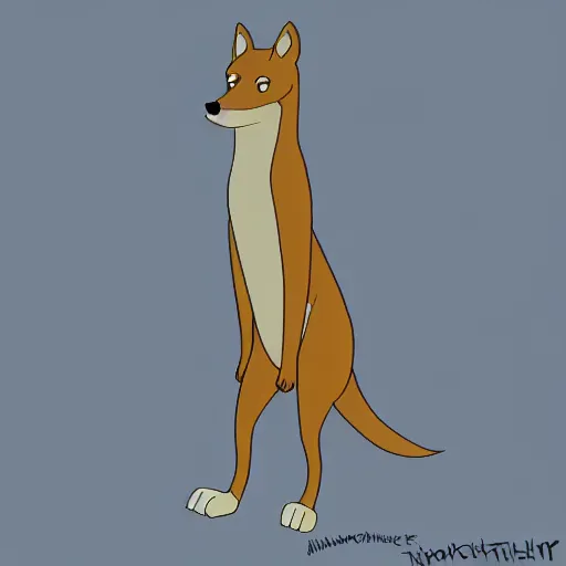 Prompt: anthromorphic fox in the style of Bojack Horseman