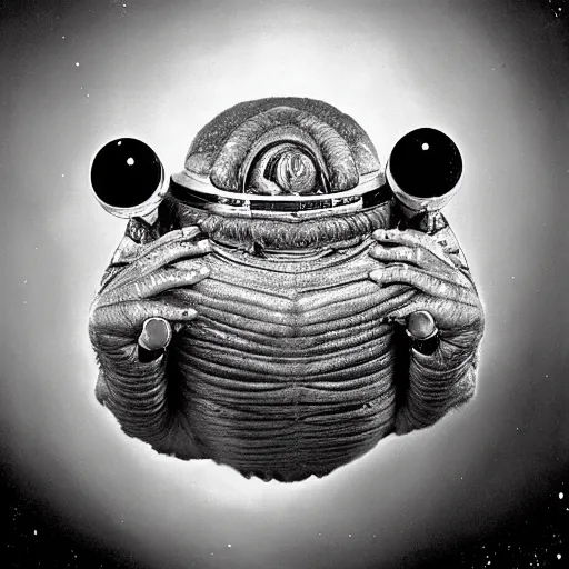 Prompt: the alien transcendent cosmic tardigrade that awaits you at the end of all of space and time, by ansel adams