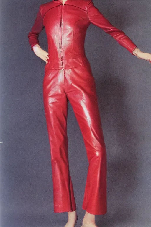 Prompt: youthful asian demure, exquisite features, feminine cut, 1 9 7 0's frontiers in flight leather suit