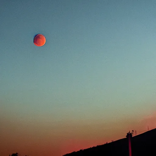 Prompt: blood moon, photography