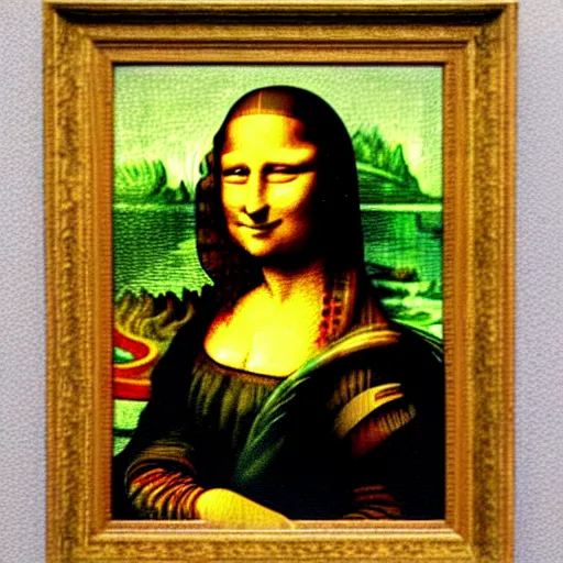 Prompt: a painting of the mona lisa in the style of van gogh