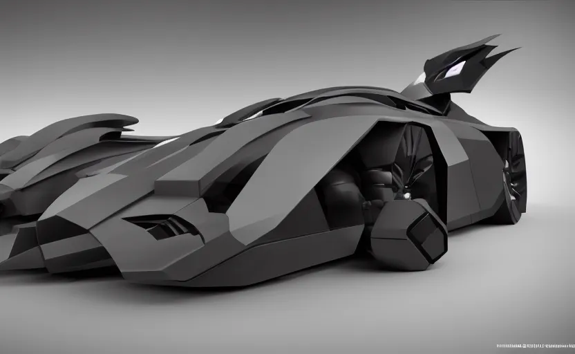 Image similar to A 2025 Batmobile Concept, studio lighting, extreme detail, very high quality, unreal engine