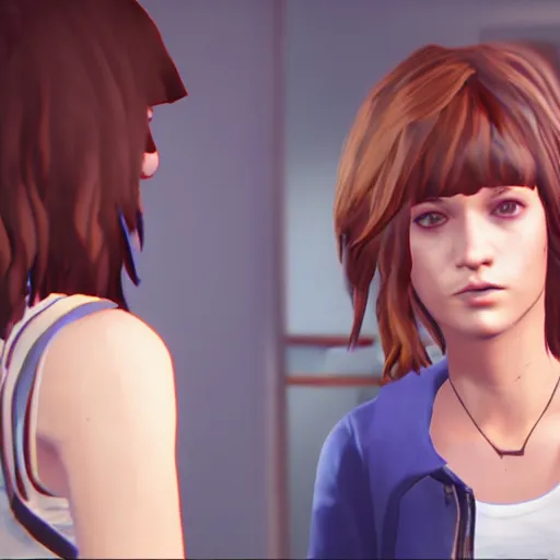 Image similar to A rabbit in Life Is Strange talking with Chloe and Max