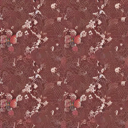 Prompt: beautiful lace design with cherry blossoms, 4 k texture, beautiful,