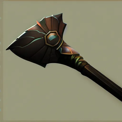 Image similar to shovel item, no background, outer glow, league of legends style, prop, trending on ArtStation, solid background