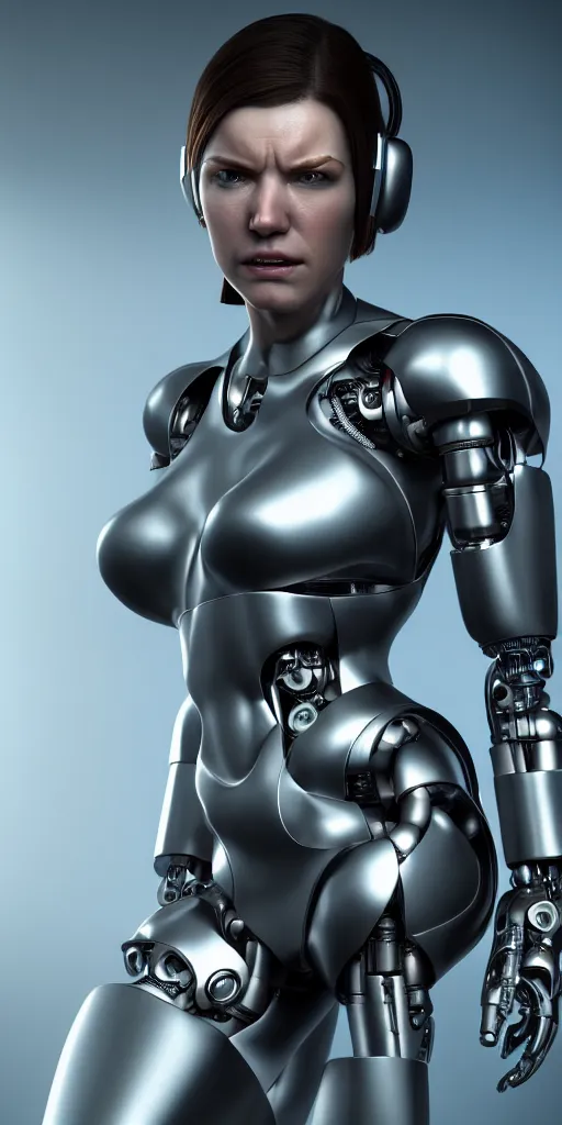 Prompt: hyper realistic photo of a female cyborg, octane render, 4 k, made by chris cummingham