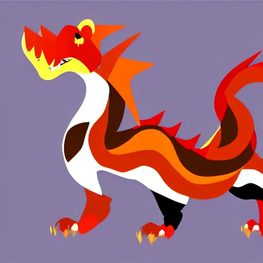 Image similar to vector art of welsh dragon and panda mixed, intercrossed, chimera, adobe illustrator