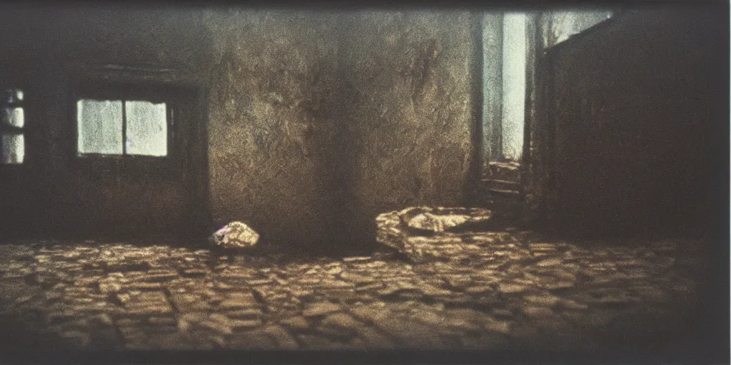 Prompt: detailed medium format photo, polaroid still from tarkovsky movie, ai artist working in his studio, haze, high production value, intricate details, 8 k resolution, hyperrealistic, hdr, photorealistic, high definition, tehnicolor, award - winning photography, masterpiece, amazing colors