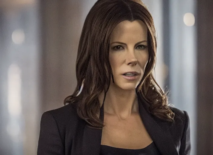 Prompt: film still of Kate Beckinsale as John Wick in John Wick 2014, 4k