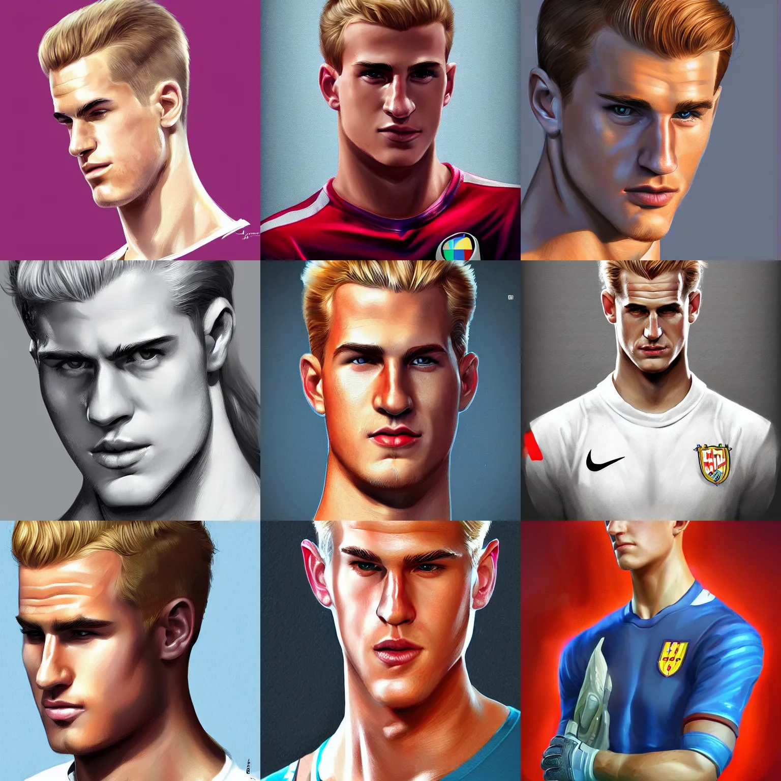 Prompt: Young Joe Hart highly detailed digital painting artstation concept art smooth sharp focus illustration ArtStation art by artgerm and gre