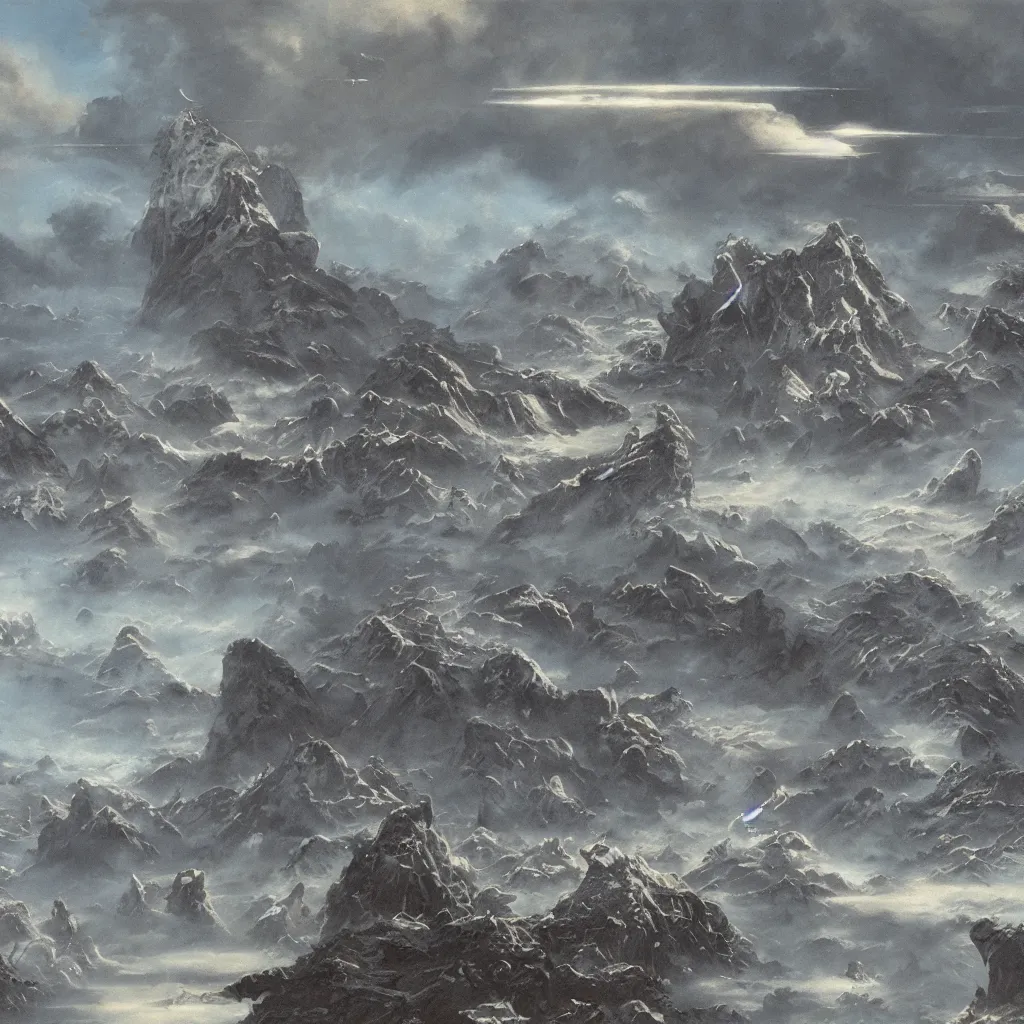 Image similar to chriss foss matte painting