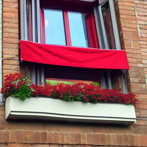 Prompt: Lightning McQueen themed balcony window