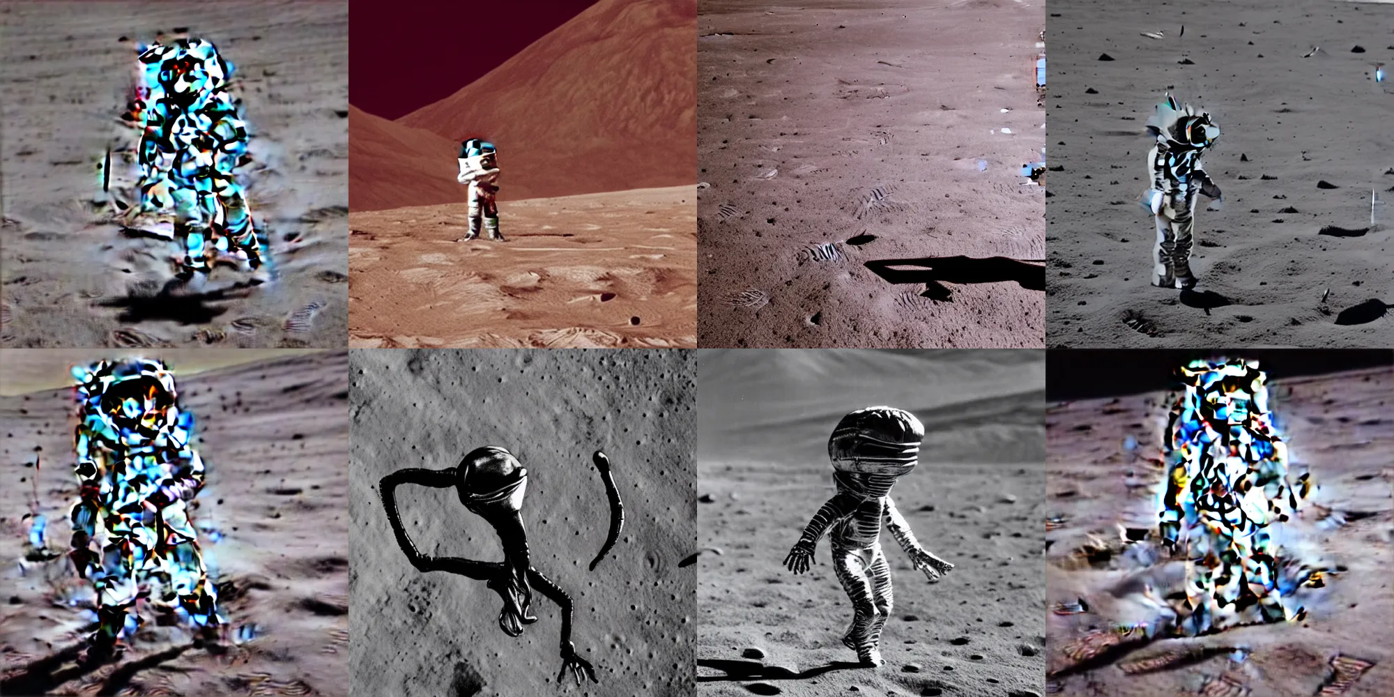 Prompt: Photo of Alien dancing on the moon