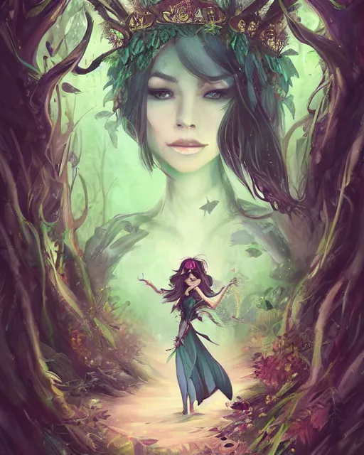 Image similar to the queen of the forest, by Fernanda Suarez and ross tran