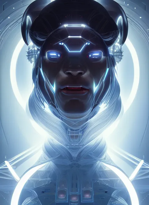 Prompt: symmetry!! portrait of minotaur, sci - fi, tech wear, glowing lights!! intricate, elegant, highly detailed, digital painting, artstation, concept art, smooth, sharp focus, illustration, art by artgerm and greg rutkowski and alphonse mucha, 8 k