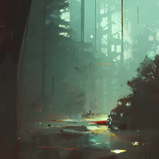 Prompt: Revachol, by Ismail Inceoglu, digital art, detailed, brushstrokes