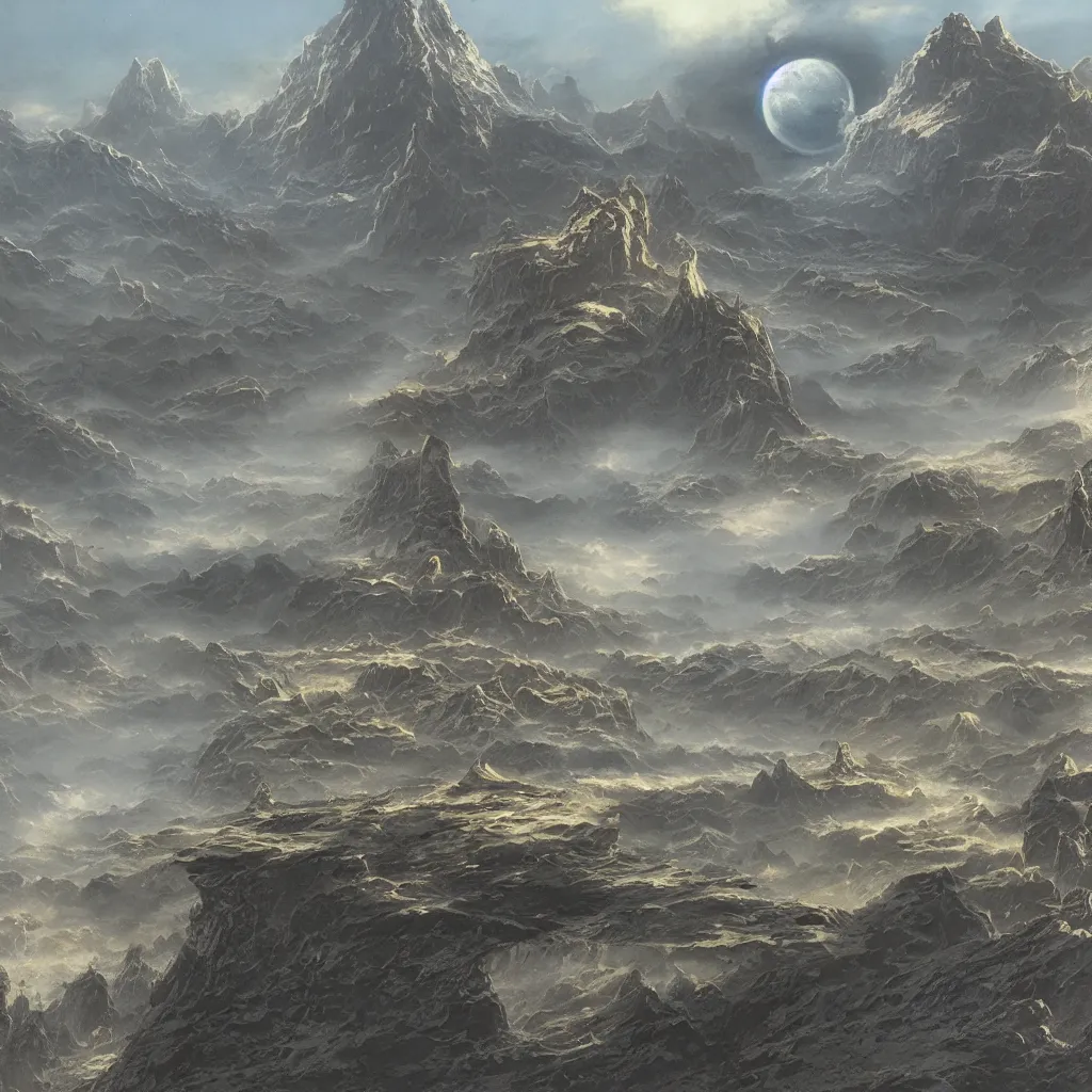 Image similar to chriss foss matte painting