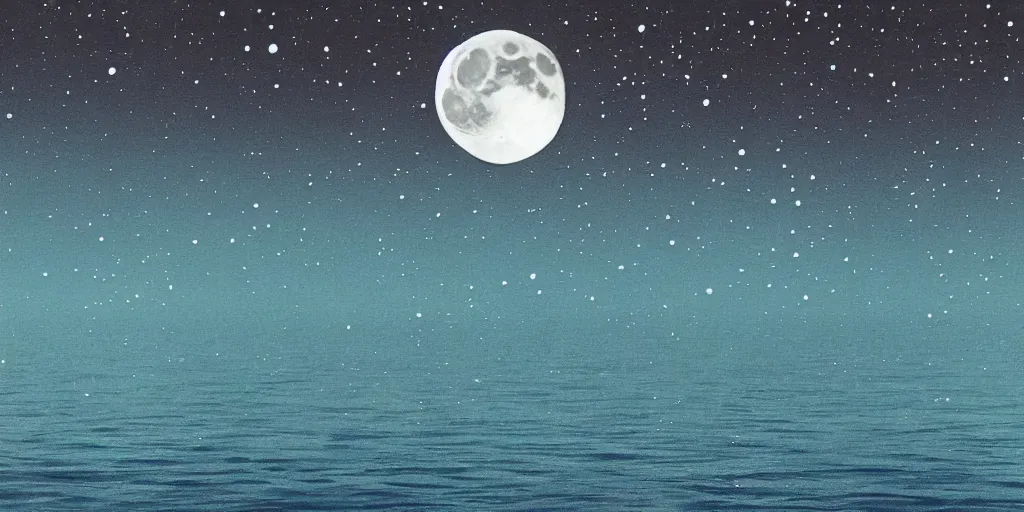 Prompt: moon river