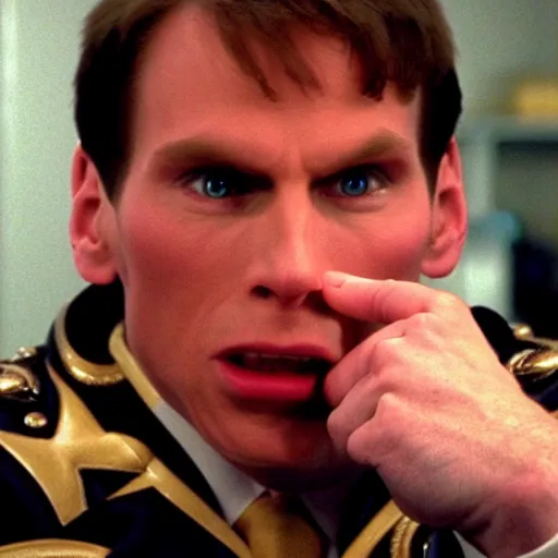 Image similar to Live Action Still of Jerma985 in Austin Powers, real life, hyperrealistic, ultra realistic, realistic, highly detailed, epic, HD quality, 8k resolution, body and headshot, film still