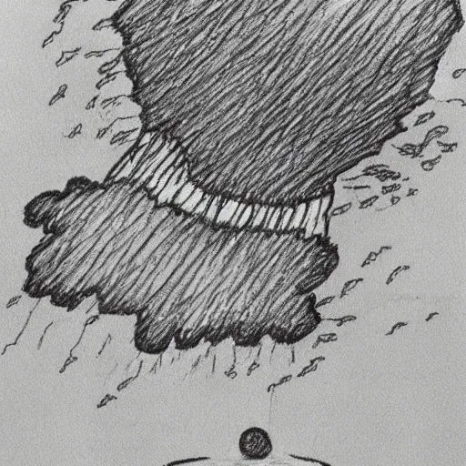 Prompt: a child's crayon drawing of a nuclear explosion