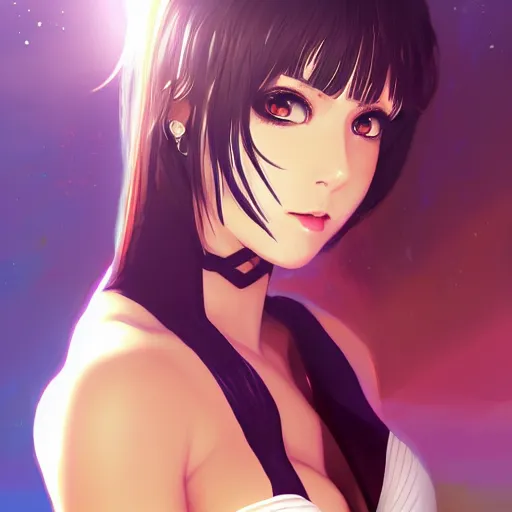 Image similar to Portrait of anime girl in bikini armor artstation by ilya kuvshinov