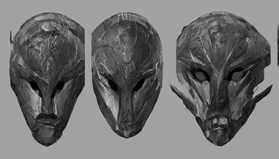 Prompt: concept art of mask for a secret society by jama jurabaev, cinematic shot, brush hard, artstation, cgsociety, high quality, brush stroke