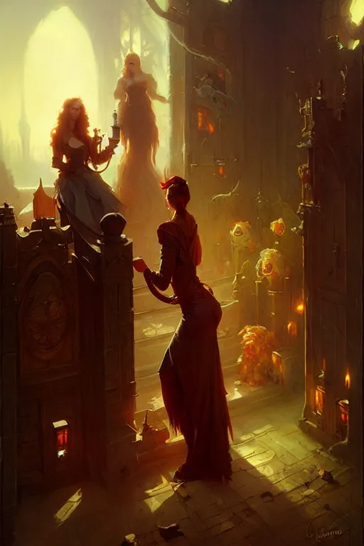 Prompt: welcome home by bayard wu, anna podedworna, gaston bussiere, greg rutkowski