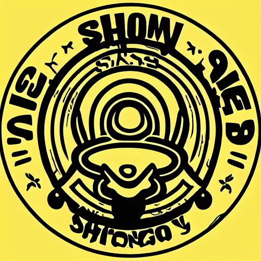 Image similar to spencers shroomery logo. mushroom theme, futuristic style, by aaron draplin
