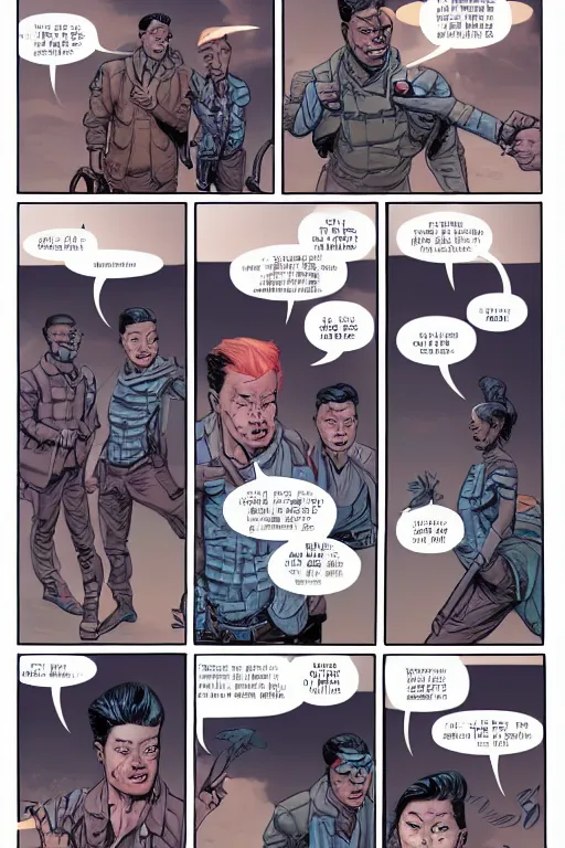 Image similar to youre too political dude, art by jacqueline e, color by sam wilde and bo feng lin