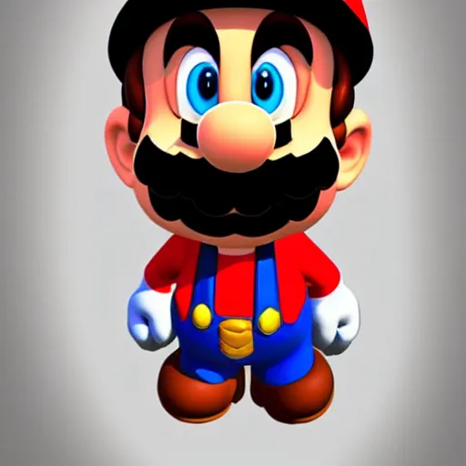 Prompt: super mario miserable wearing a black beanie