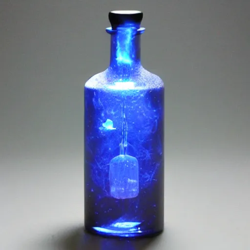 Image similar to potion bottle, full of magical glowing liquid