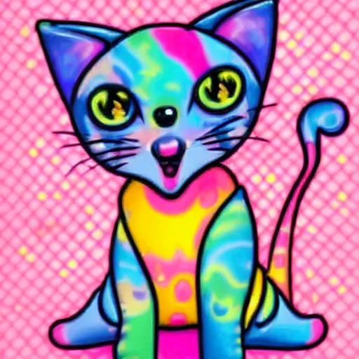 Image similar to An adorable kitten, by Lisa Frank