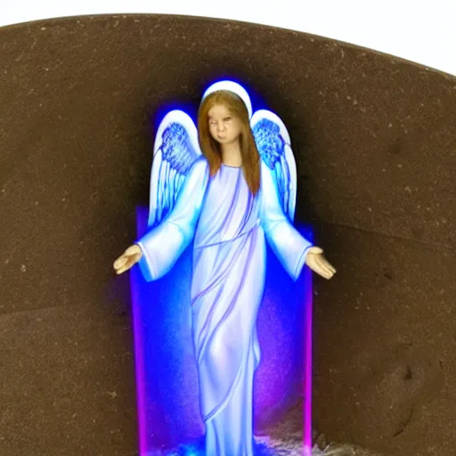 Image similar to bioluminiscent biblically accurate angel