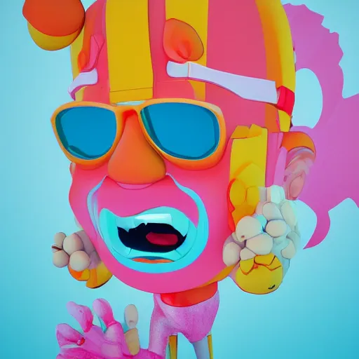 Image similar to hi mark ( akwaaba tommy ), in the style of billelis and james jean and pedro conti and stanley kubrick, kawaii colors, photorealistic, epic, super technical, 3 d render