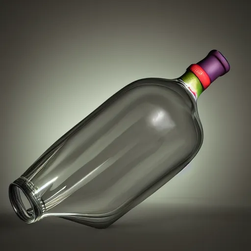 Prompt: matt lablanc inside a wine bottle body, 3 d, octane render