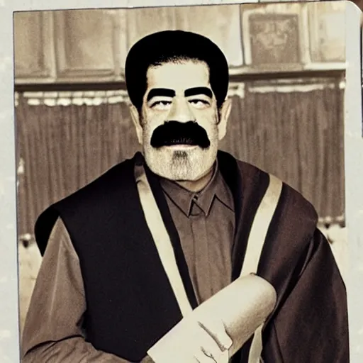 Image similar to saddam hussein as a mexican luchador