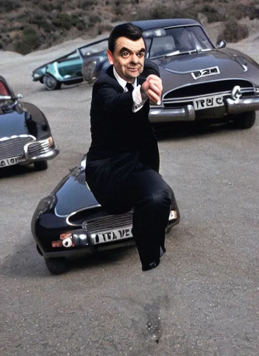 Image similar to mr bean as james bond 0 0 7