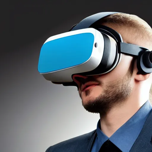 Image similar to next generation virtual reality headset, futuristic, studio photo