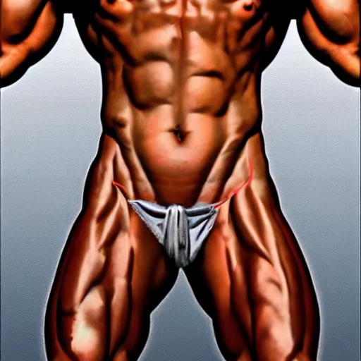 Prompt: jesus as a veiny body builder, extreme detail, 4k, realistic, photograph