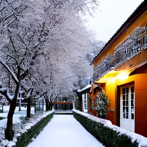 Prompt: Villa 31 Buenos Aires with snow