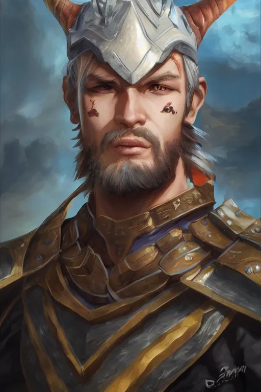 Prompt: A realistic anime portrait of a dnd male dragonborn warrior, digital painting, by Stanley Artgerm Lau, Sakimichan, WLOP and Rossdraws, digtial painting, trending on ArtStation, SFW version