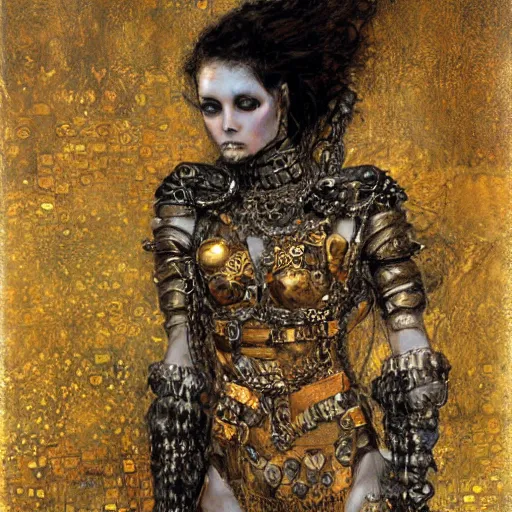 Image similar to depraved goddess soldier, intricate detail, klimt, royo, royo, whealan,