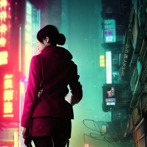 Image similar to woman of flowers, floral, cyberpunk, japanese cyberpunk city, blade runner 2 0 4 9