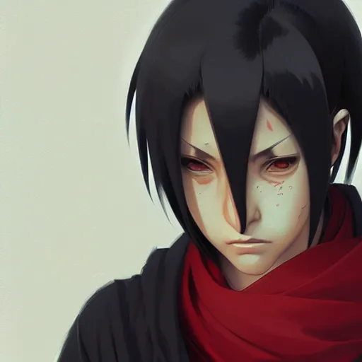 Chalk Pastel – Sharingan user Uchiha Itachi – Artwork by Commission