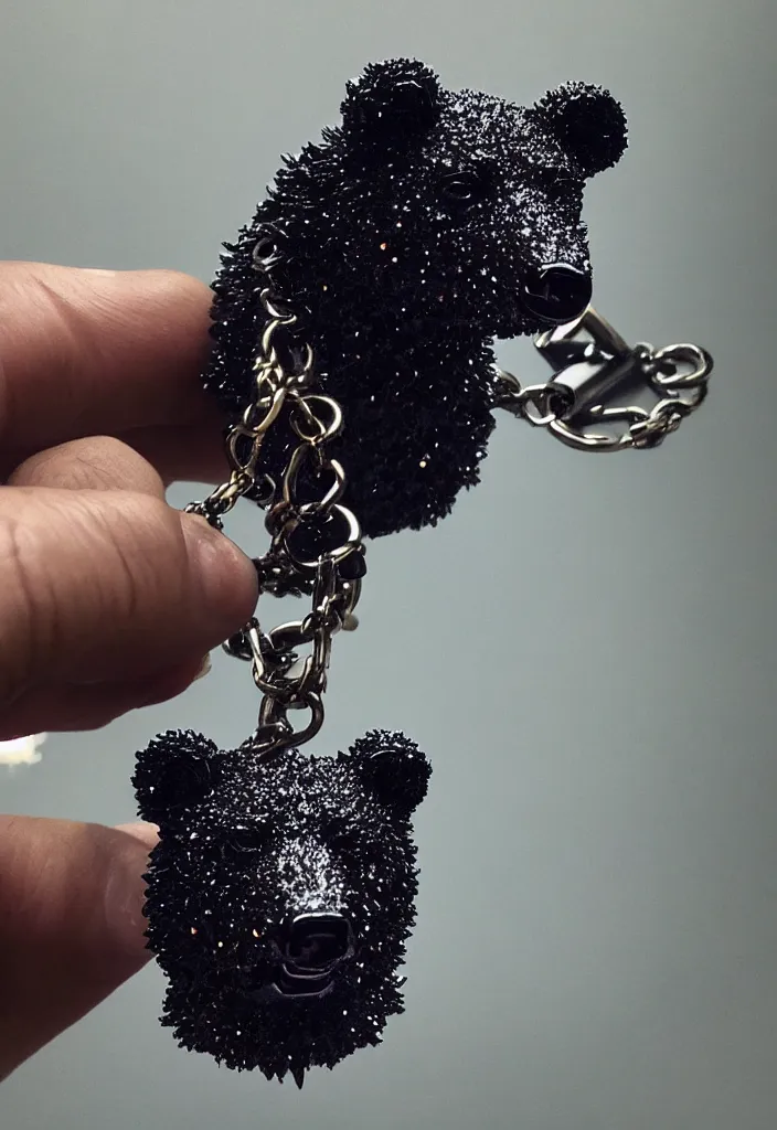 Prompt: a deep coloured crystal bear keychain by greg rutkowski, sung choi, mitchell mohrhauser, maciej kuciara, johnson ting, maxim verehin, peter konig, 8 k photorealistic, cinematic lighting, hd, high details, dramatic, atmosphereric